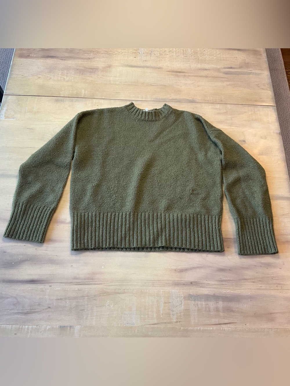 FRAME Olive Green Crewneck Women’s Sweater